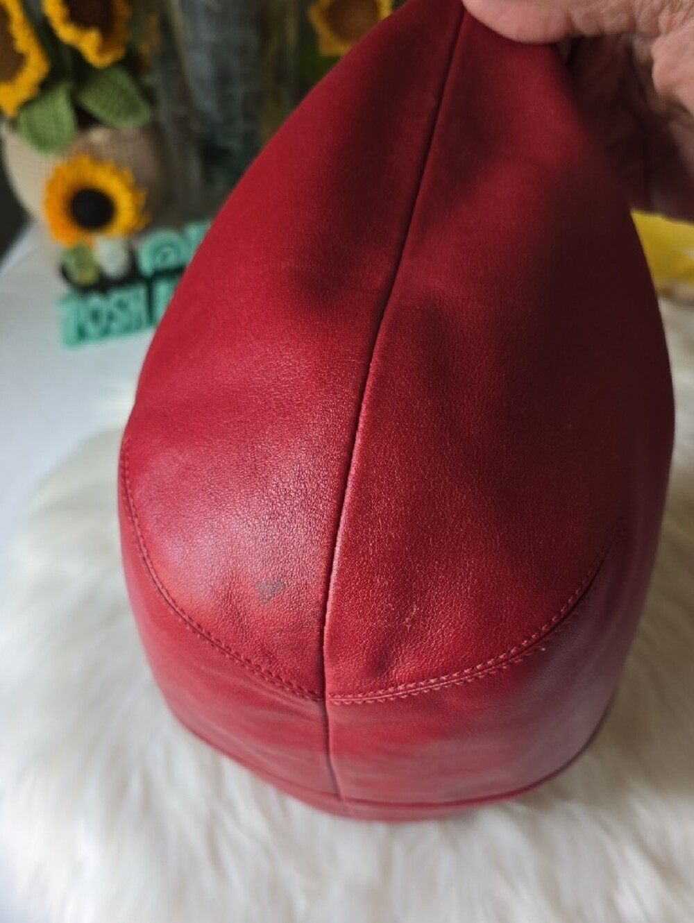Coach Ergo Hobo Red Leather Shoulder Bag Y2k A04M-9219 - Picture 7 of 16
